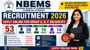 nbems Recruitment various post online form 2026